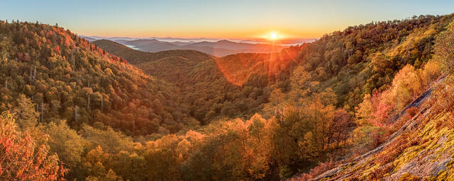 East Fork Overlook Sunrise Panorama print