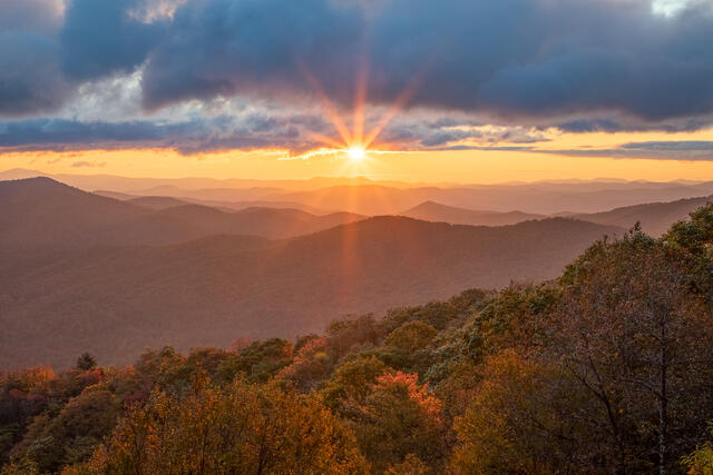 Morning Along the Blue Ridge print