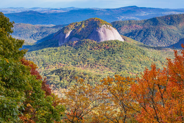 Looking Glass Rock in Autumn print