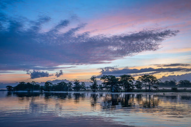 Dawn on the River print