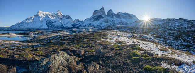 Sunrise at Mirador Cuernos print